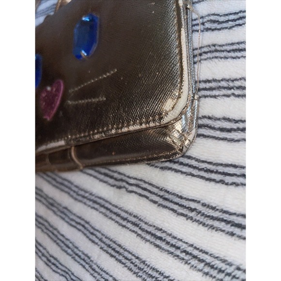 Luv Betsey Johnson Rose Gold Cat Crossbody Clutch Bag Purse Smartphone Wallet - Picture 12 of 16